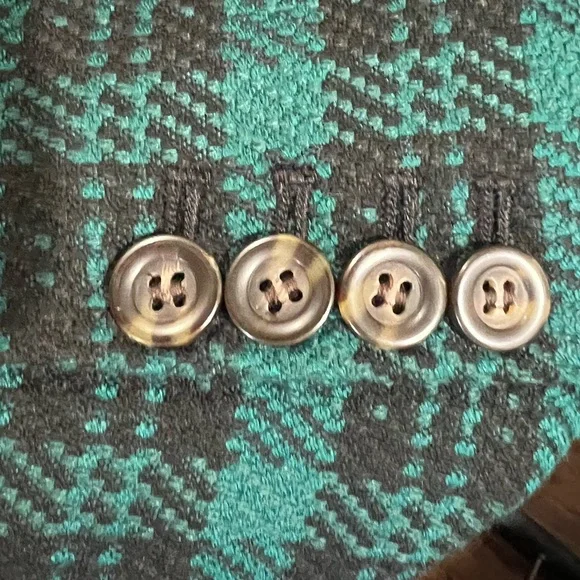 Ann Taylor The Notched One-Button Blazer in Plaid Ponderosa Pine 4 - Picture 5 of 8